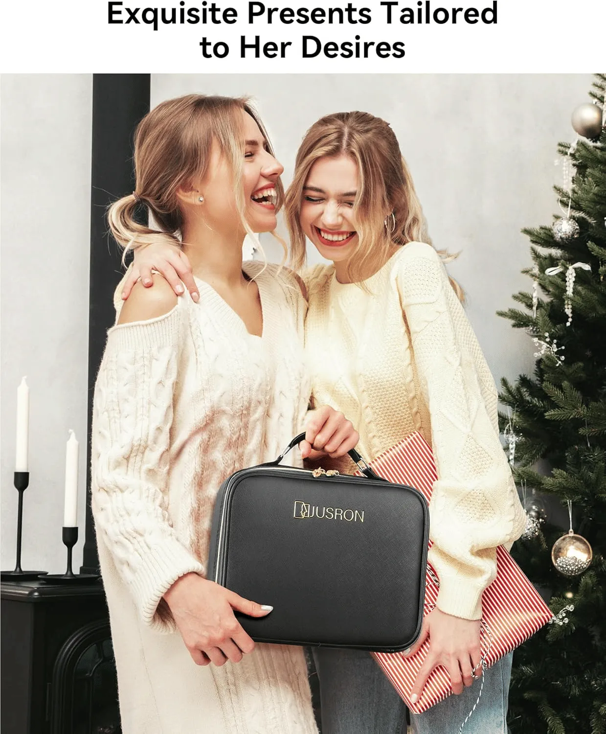✨ Perfect for Travel! ✨ Portable Makeup Organiser / Travel Makeup Case - LED Mirror, Lightweight & Long-Lasting