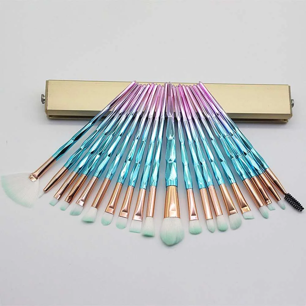 20 Pcs Diamond Makeup Brushes Powder Set