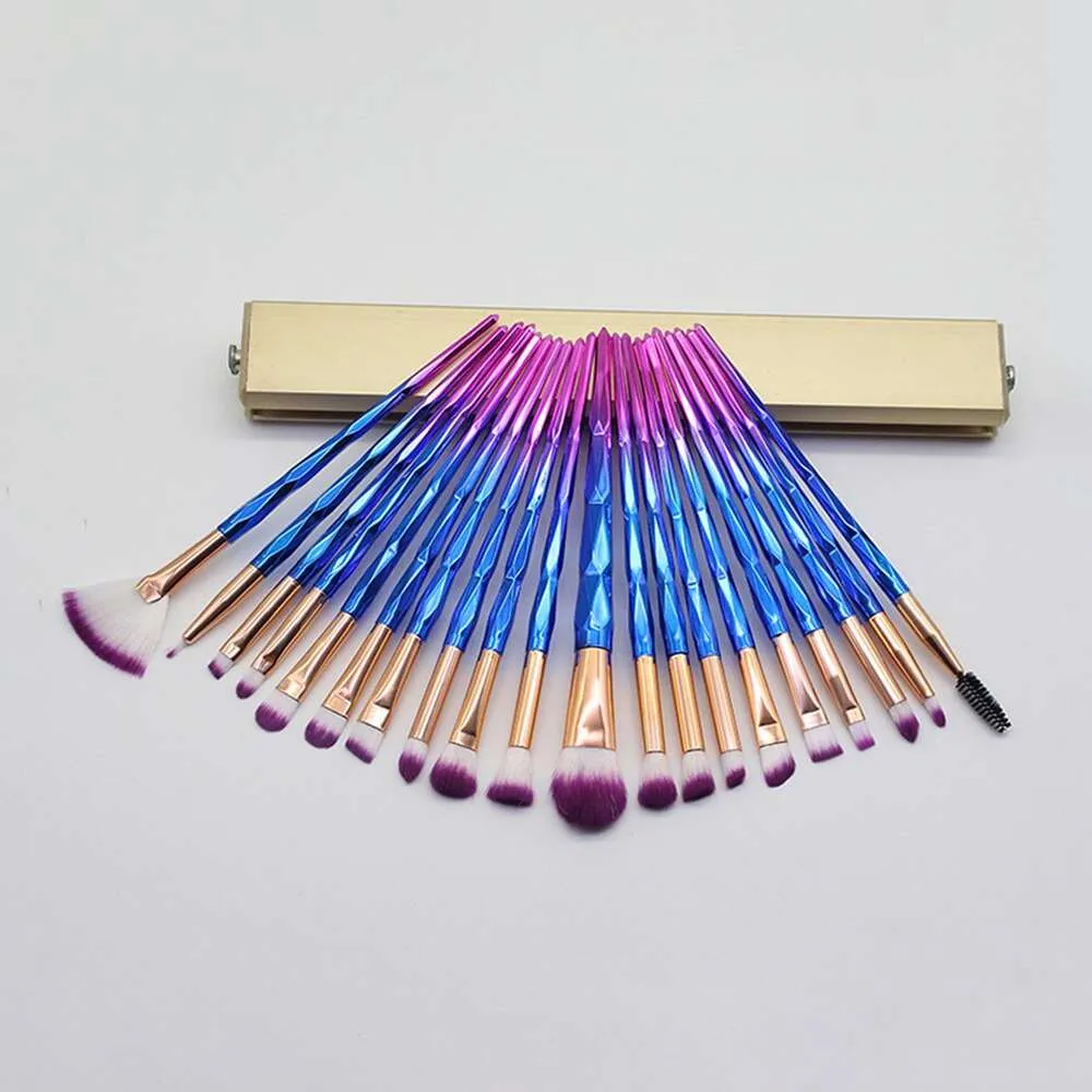 20 Pcs Diamond Makeup Brushes Powder Set