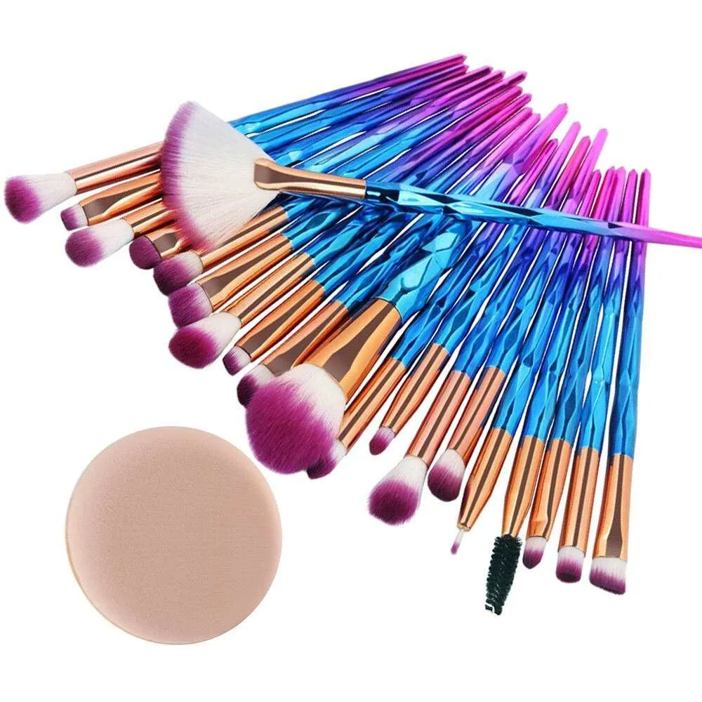 20 Pcs Diamond Makeup Brushes Powder Set