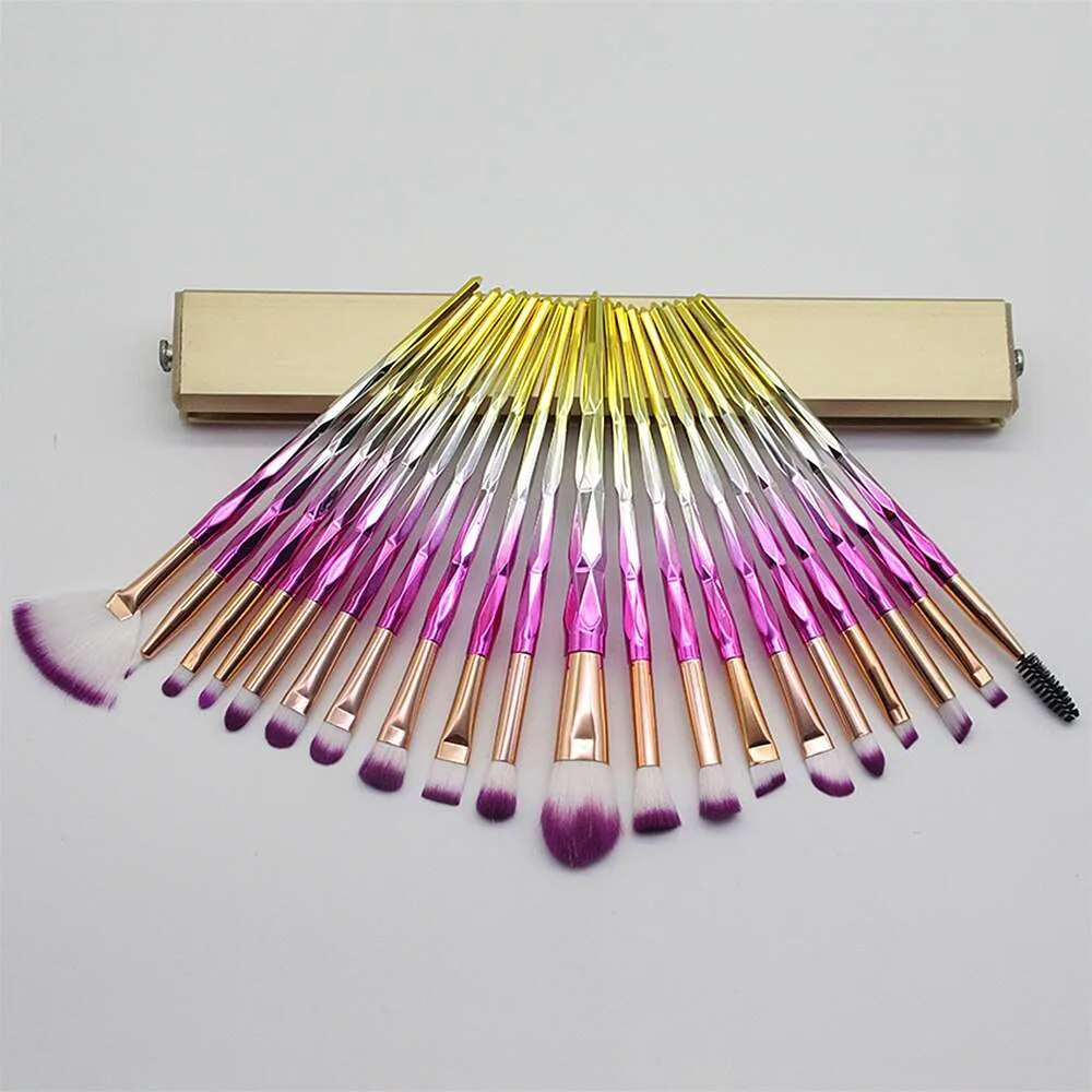 20 Pcs Diamond Makeup Brushes Powder Set