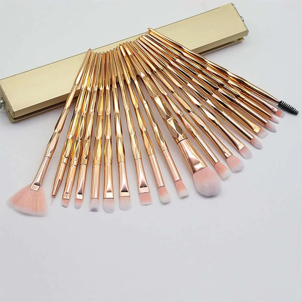 20 Pcs Diamond Makeup Brushes Powder Set