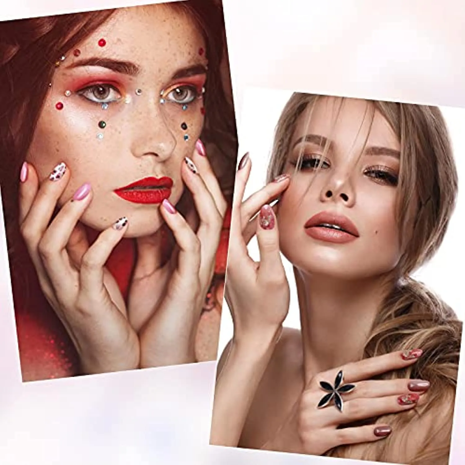 210 Pieces 15 Sheets Gradient Marble Full Nail Stickers Assorted Printed Full Wrap Nail Stickers Self-Adhesive Nail Decals with 2 Pieces Glass Nail Files for Women Girls Nail Art (Fresh Chic Style)