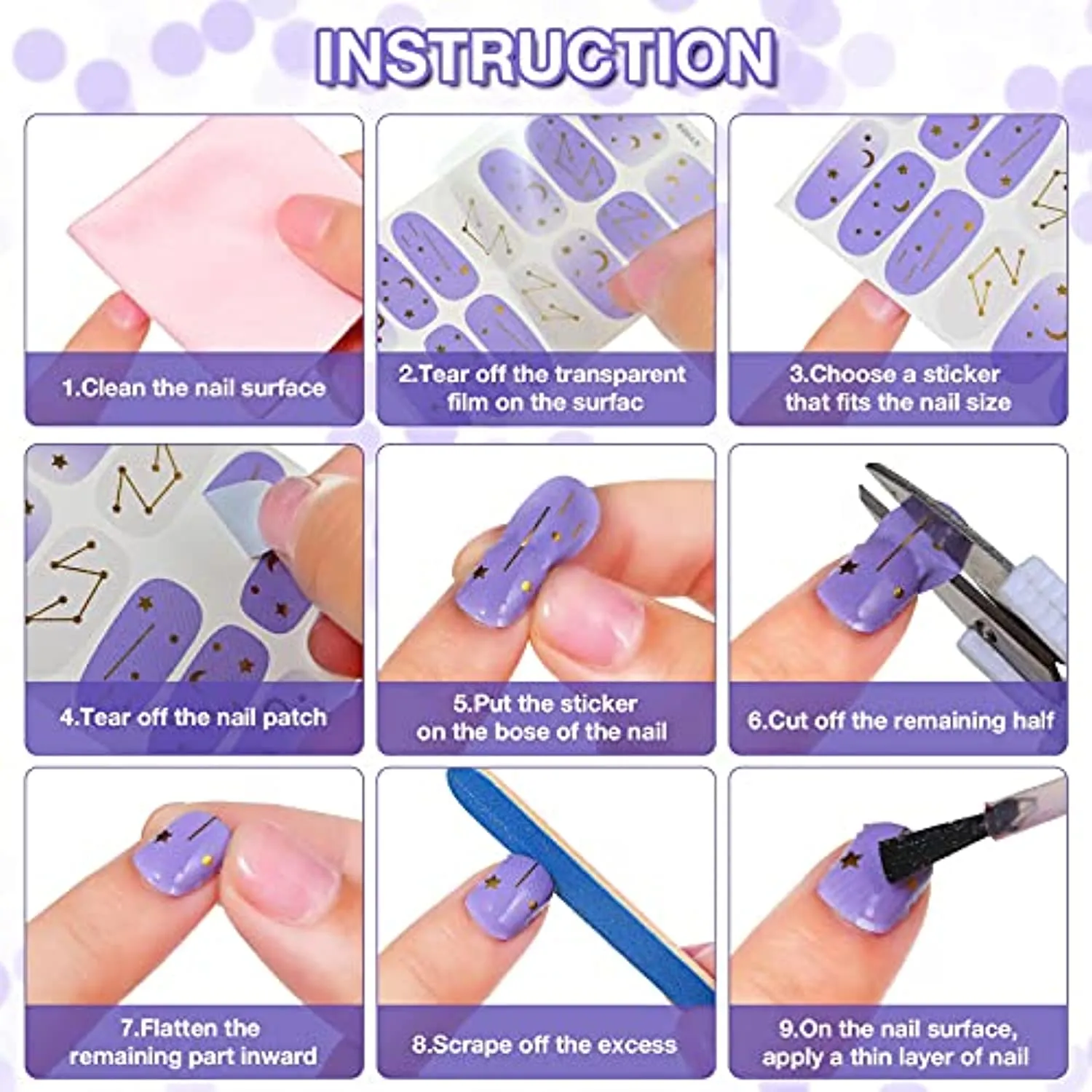 210 Pieces 15 Sheets Gradient Marble Full Nail Stickers Assorted Printed Full Wrap Nail Stickers Self-Adhesive Nail Decals with 2 Pieces Glass Nail Files for Women Girls Nail Art (Fresh Chic Style)