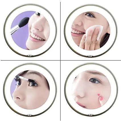 5X Magnifying Makeup Mirror with Power Locking Suction Cup