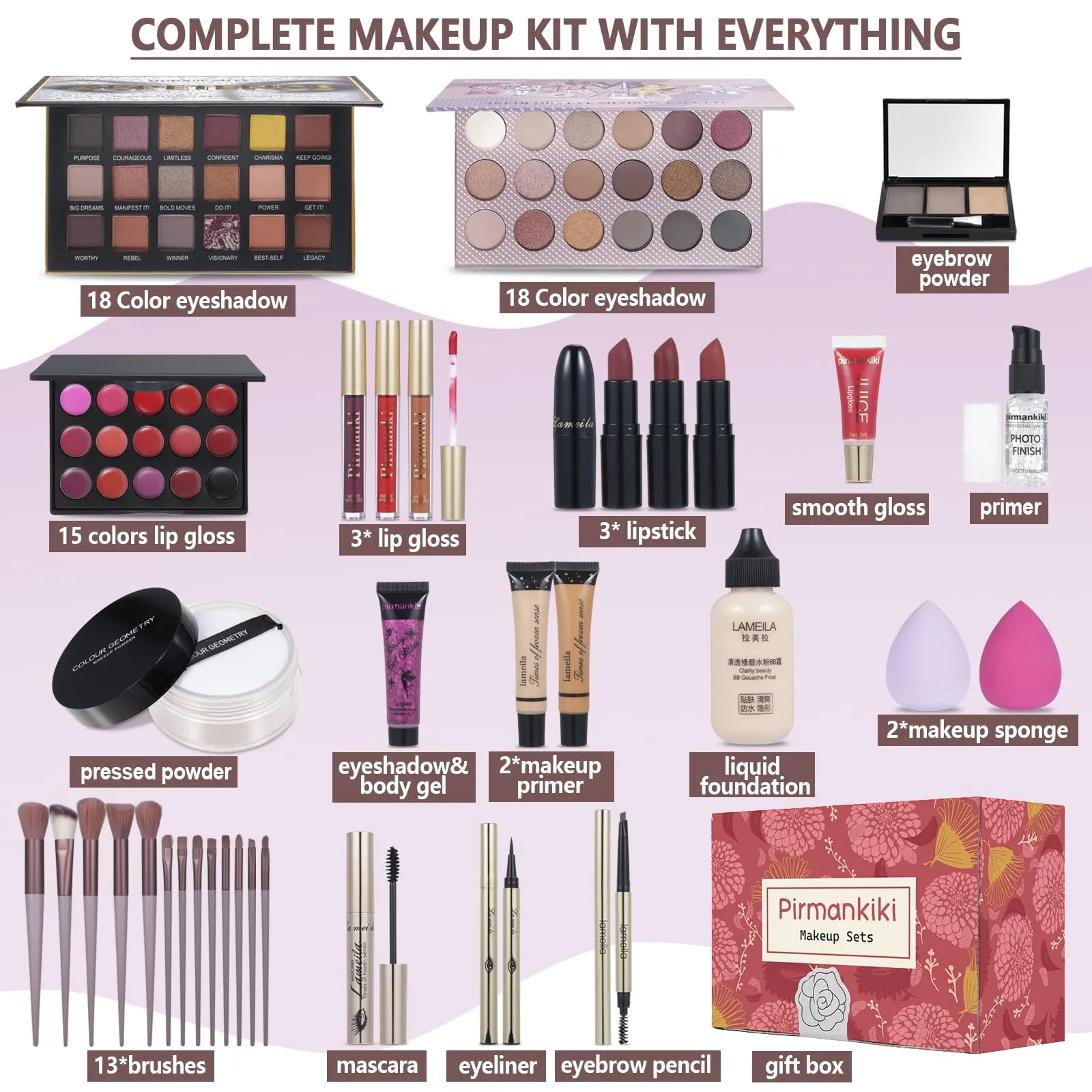 All-in-One Makeup Kit for Travel & Professionals