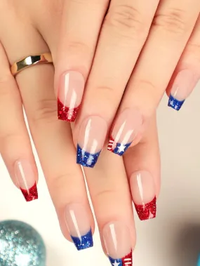 American Flag Nail Decal Set