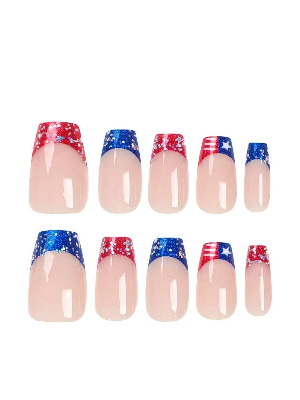 American Flag Nail Decal Set