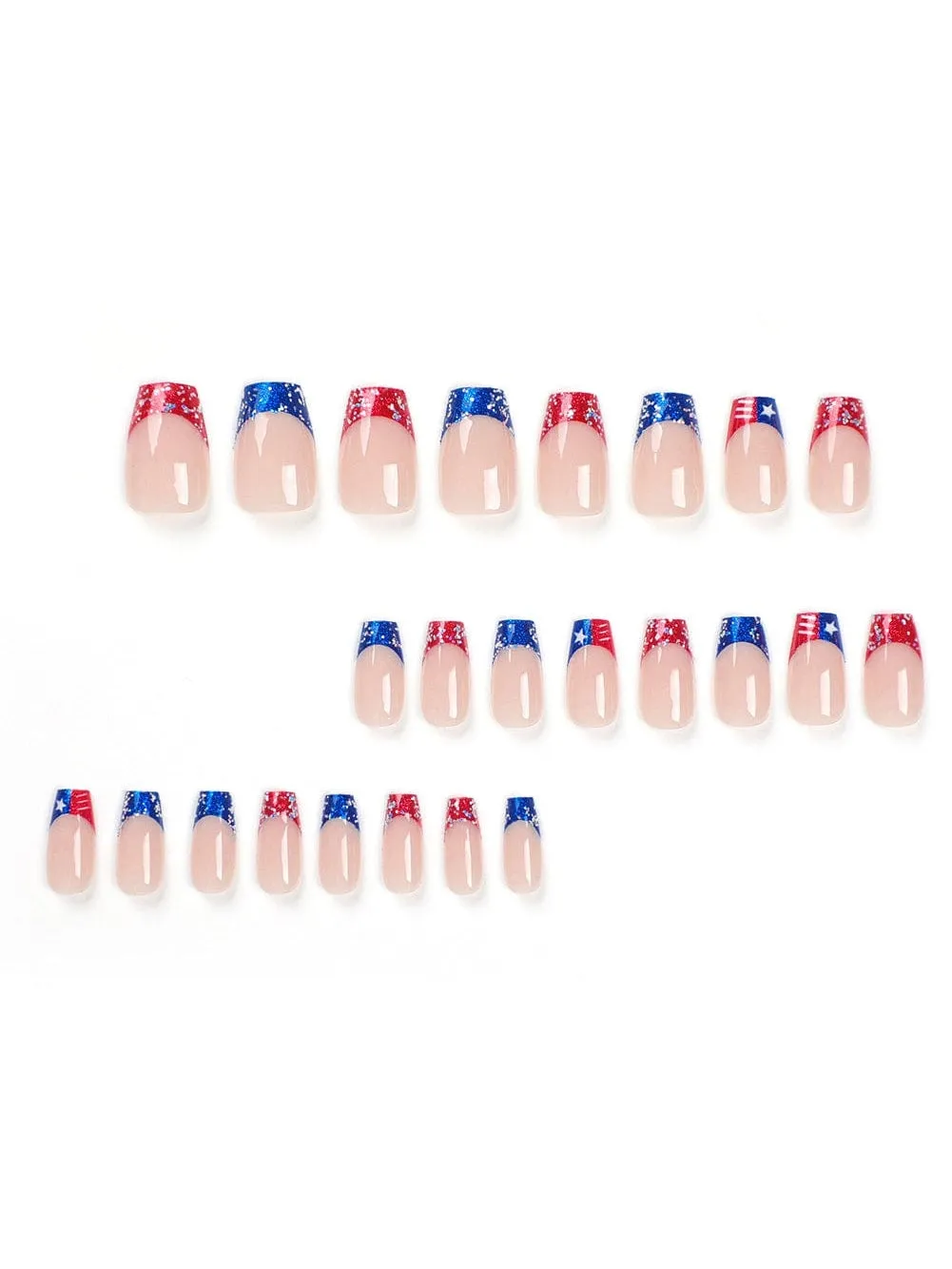 American Flag Nail Decal Set