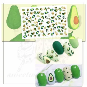 Avocado Nail Art Stickers