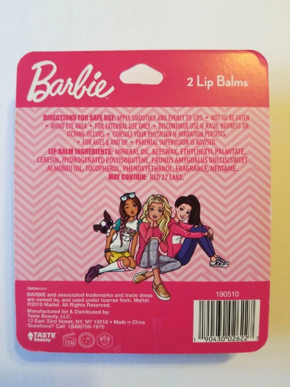 Barbie Pink Lip Balm - Set of Two Sweet Flavors