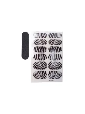 BCZOLA nail stickers - Zebra Transparent