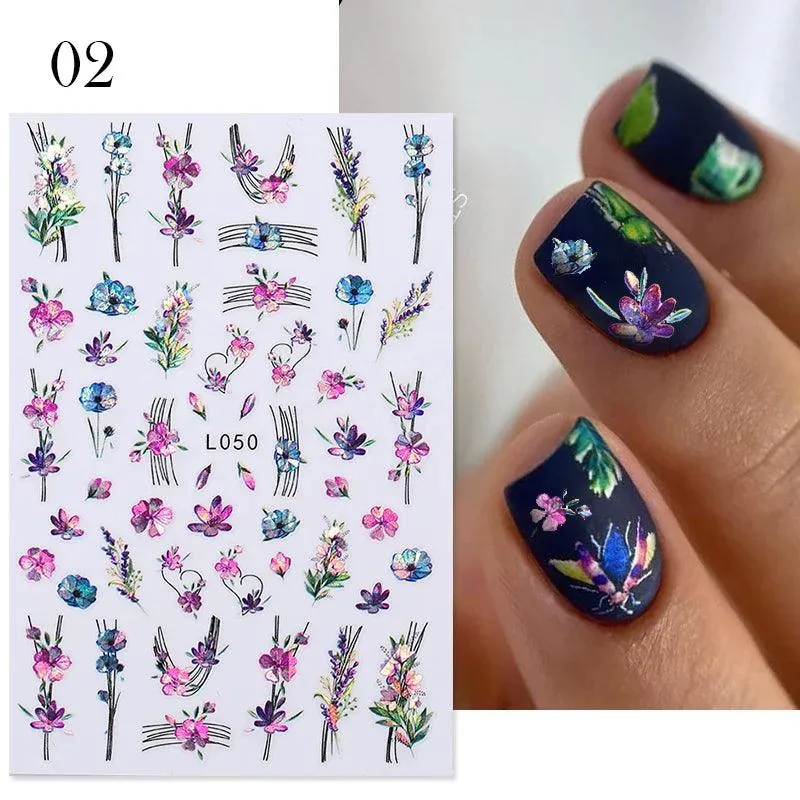 Black Heart Love Nail Stickers - Chic Self-Adhesive Decals for Manicure