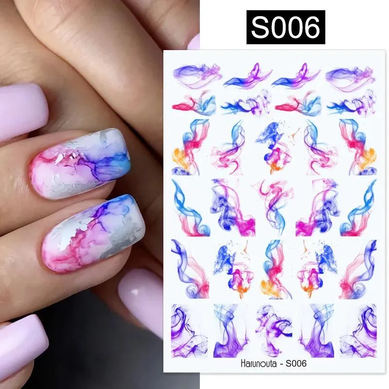 Black Heart Love Nail Stickers - Chic Self-Adhesive Decals for Manicure