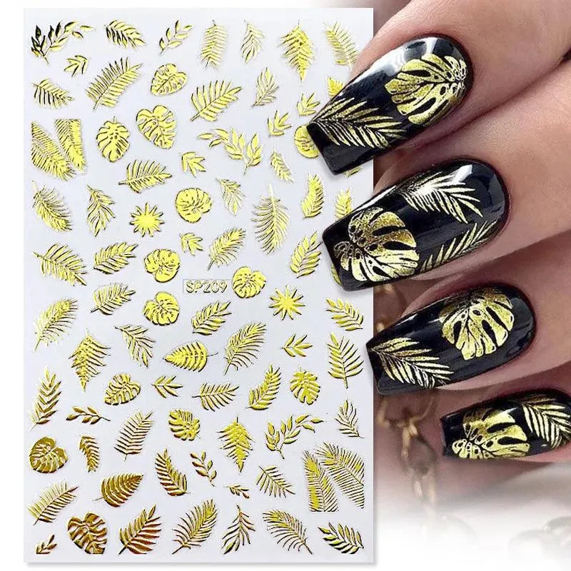 Black Heart Love Nail Stickers - Chic Self-Adhesive Decals for Manicure