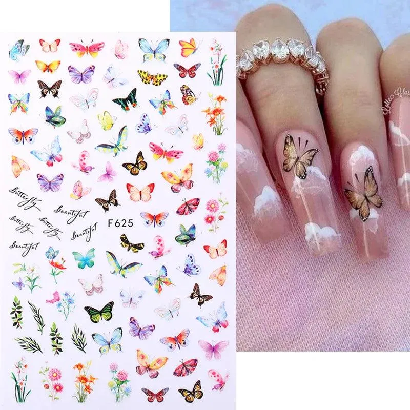 Black Heart Love Nail Stickers - Chic Self-Adhesive Decals for Manicure