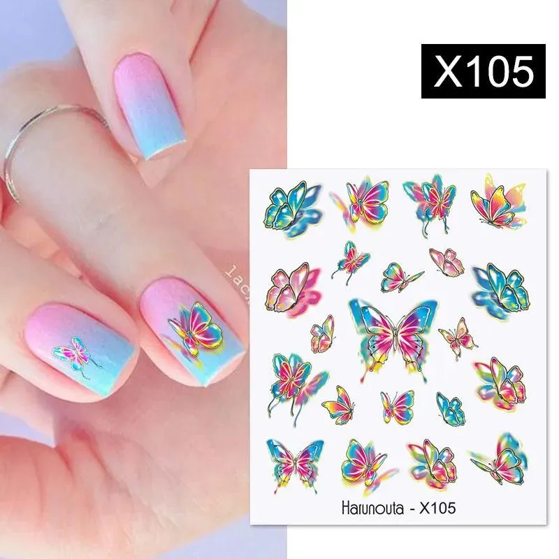 Black Heart Love Nail Stickers - Chic Self-Adhesive Decals for Manicure