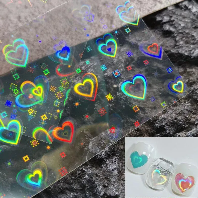 Black Heart Love Nail Stickers - Chic Self-Adhesive Decals for Manicure
