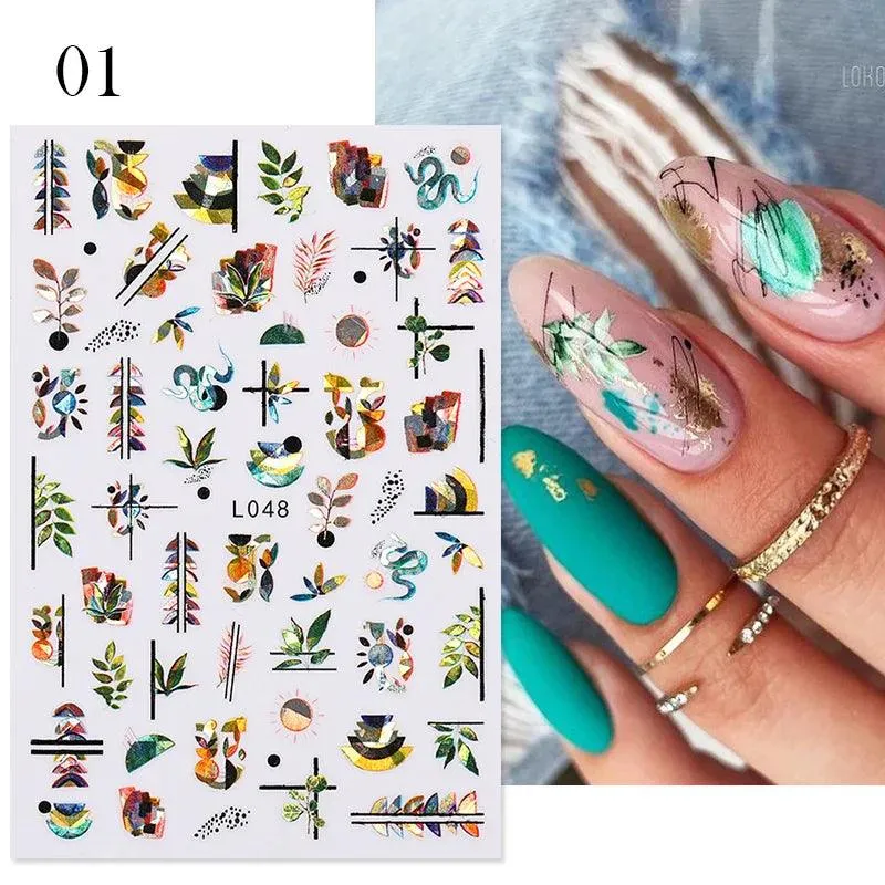 Black Heart Love Nail Stickers - Chic Self-Adhesive Decals for Manicure