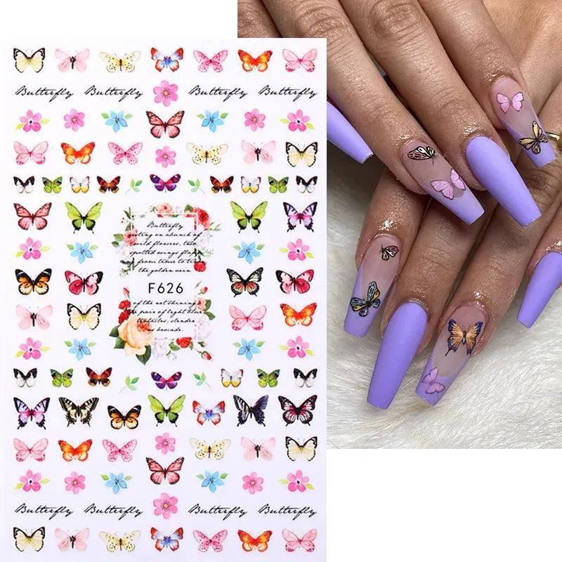 Black Heart Love Nail Stickers - Chic Self-Adhesive Decals for Manicure