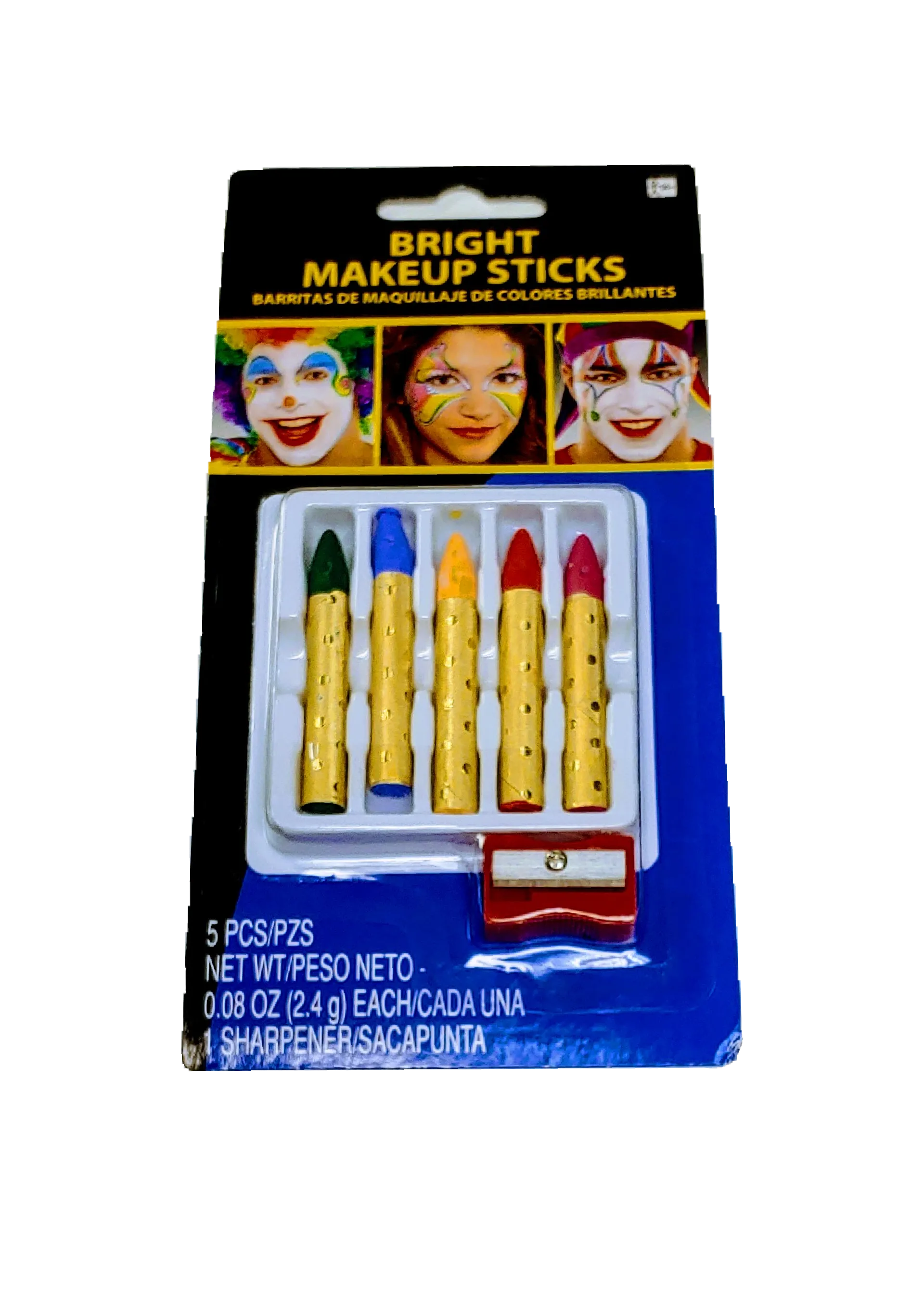 Bright Makeup Sticks W/Sharpener | 6pcs