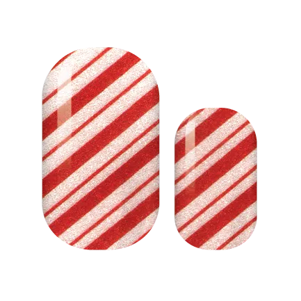 Candy Cane Glam Nail Wraps