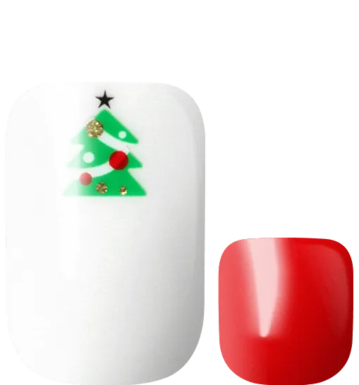 Christmas Glam (Transparent Pedicure)