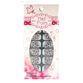 Clear Floral Design Nail Foils