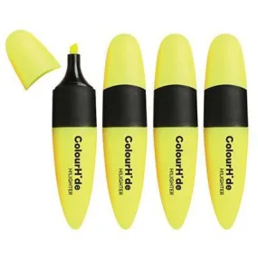 Colourhide My Trusty Highlighters Yellow Pack 4