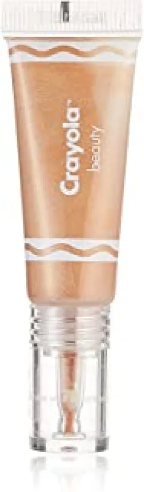 Crayola Beauty - Paint Tube Highlighter - Makeup Iridescent Liquid Color for Face, Cheeks, Skin - Creamy Blendable Shimmer - Talc Free & Vegan Friendly - Copper - 0.37 oz