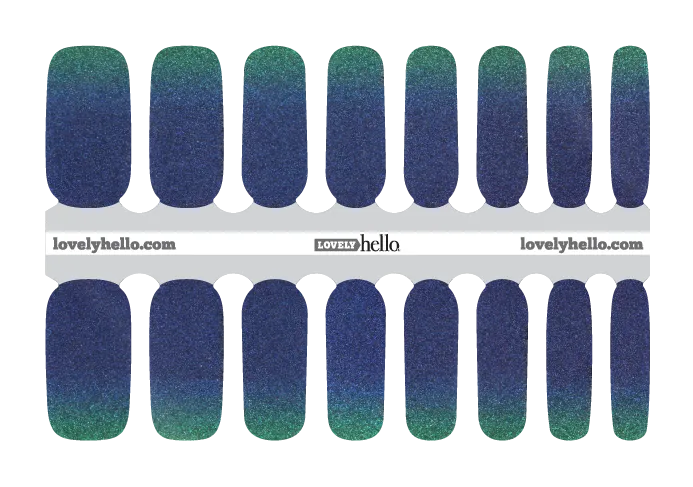 Deep Ocean Waters Glam Nail Wraps