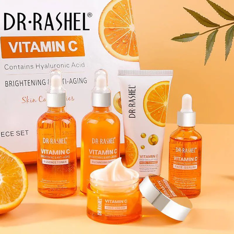 Dr.Rashel 5 PC Set Vitamin C Brightening Anti Aging Skin Care Series DRL- 1557
