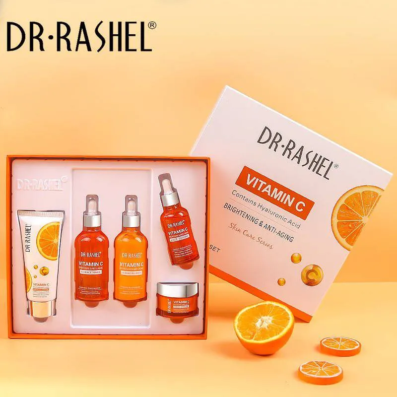 Dr.Rashel 5 PC Set Vitamin C Brightening Anti Aging Skin Care Series DRL- 1557
