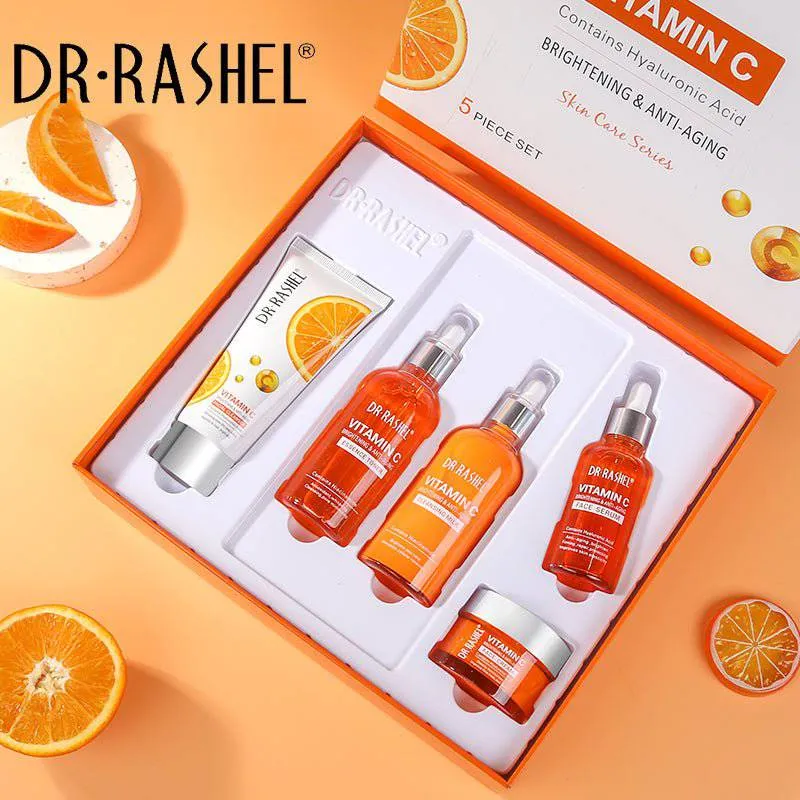 Dr.Rashel 5 PC Set Vitamin C Brightening Anti Aging Skin Care Series DRL- 1557