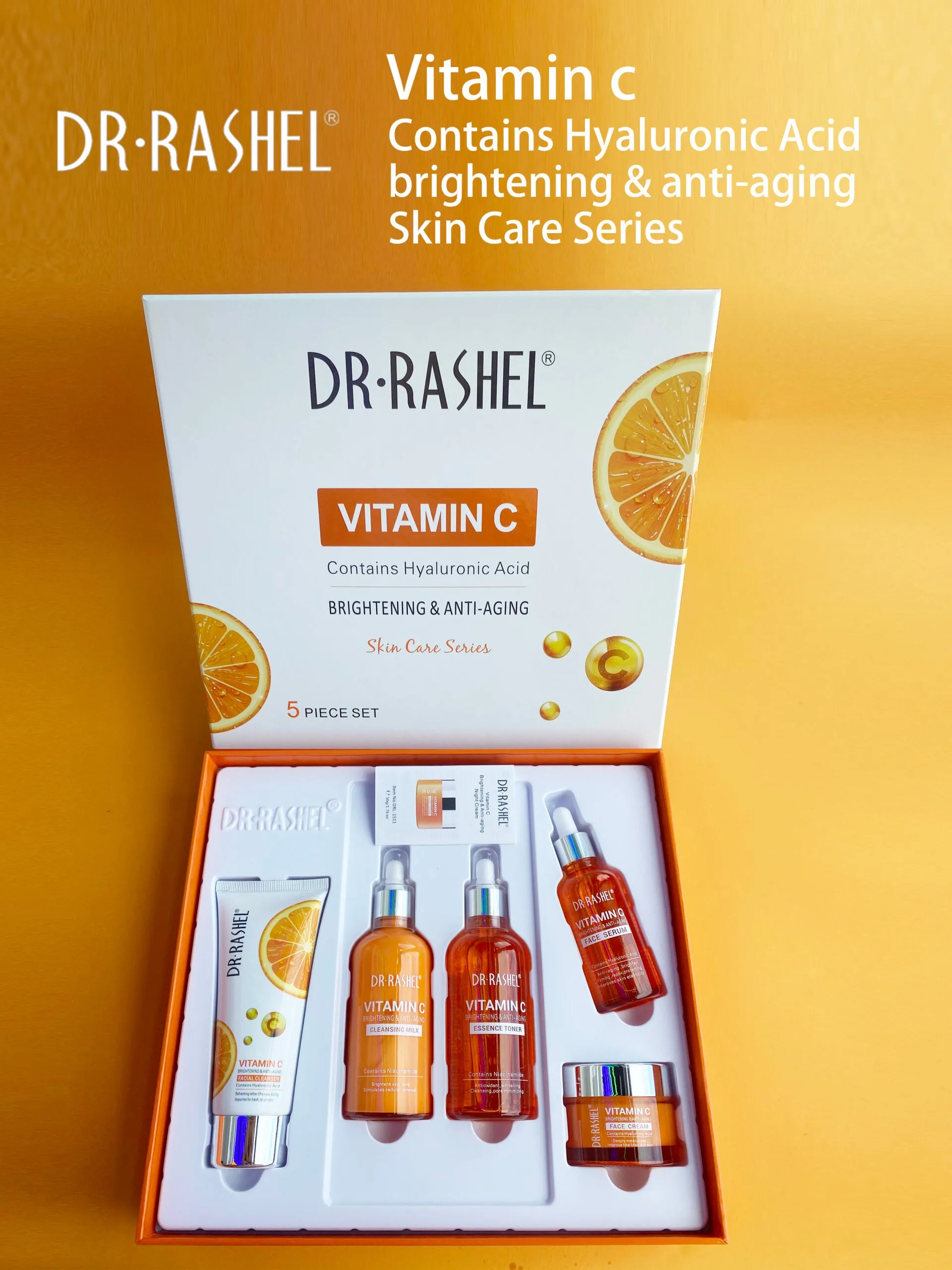 Dr.Rashel 5 PC Set Vitamin C Brightening Anti Aging Skin Care Series DRL- 1557