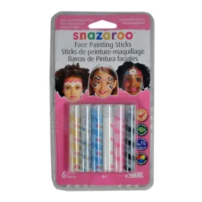 Face painting stick set for girls, 6 per package