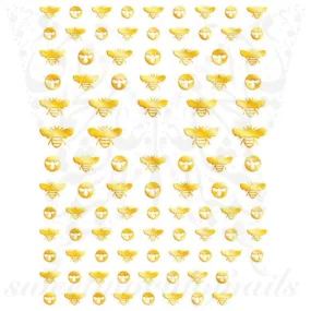 Gold Bee Nail Stickers