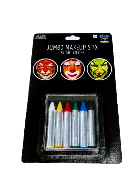 Jumbo Bright Colors Makeup Sticks | 6pcs