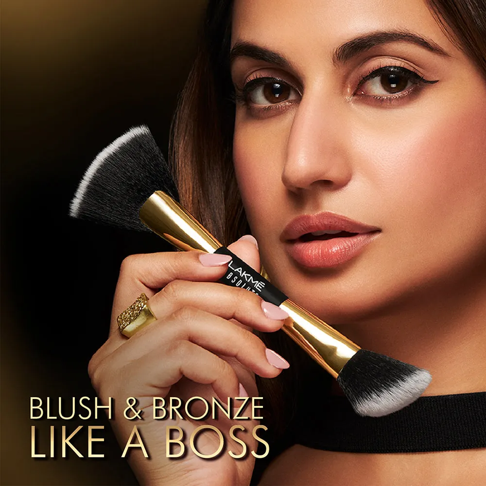 Lakmē Absolute Makeup Master Tools -  Dual Ended Blush and Contour Brush