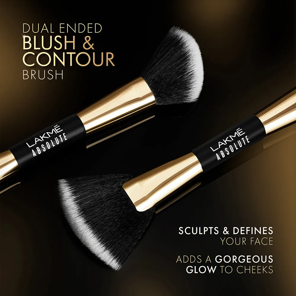 Lakmē Absolute Makeup Master Tools -  Dual Ended Blush and Contour Brush