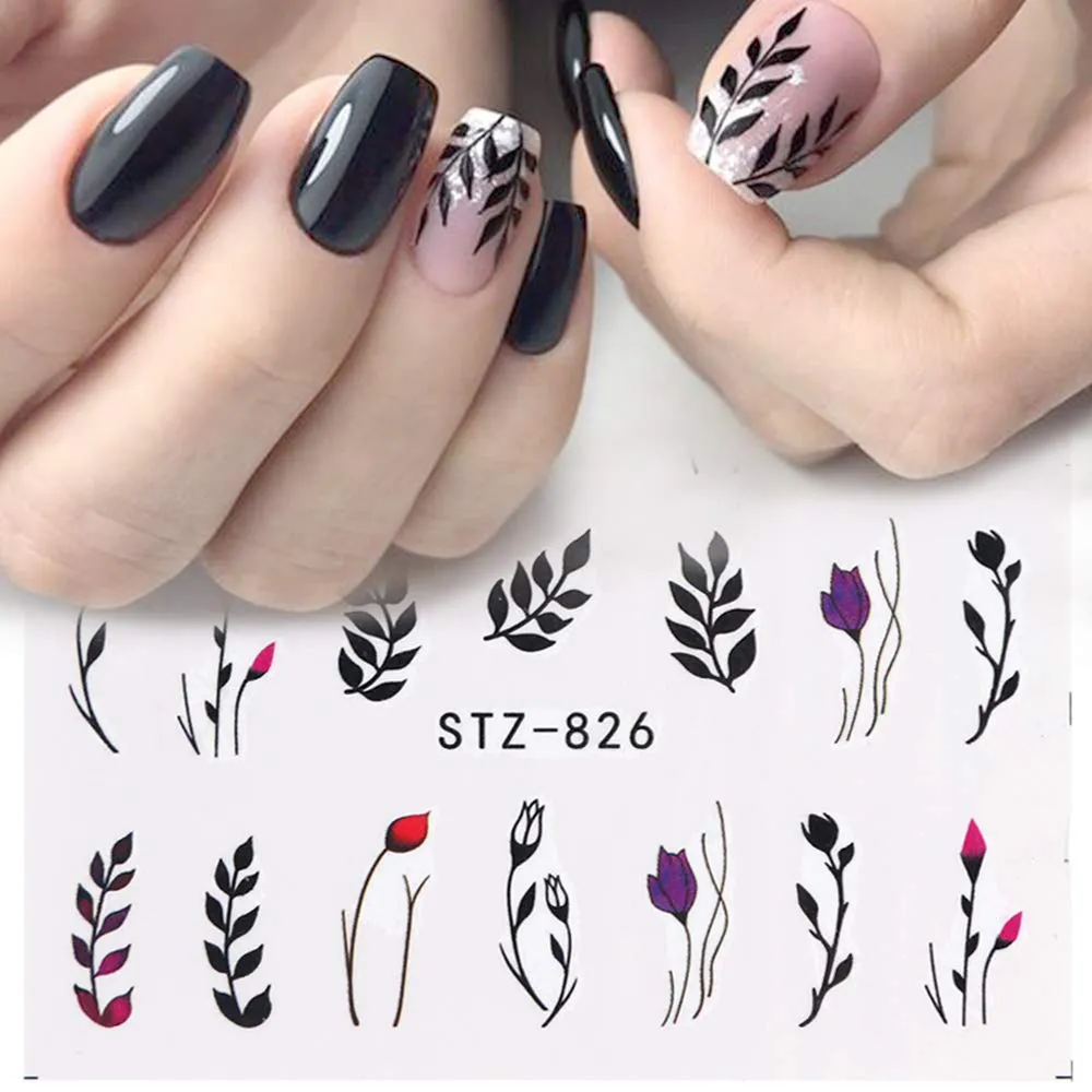 Macute Nail Stickers for Women Nail Art Accessories Decals 29 Sheets Fresh Nail Art Stickers Water Transfer Butterfly Leaf Flamingo Flower Nail Stickers for Fingernails Decor Manicure Decorations