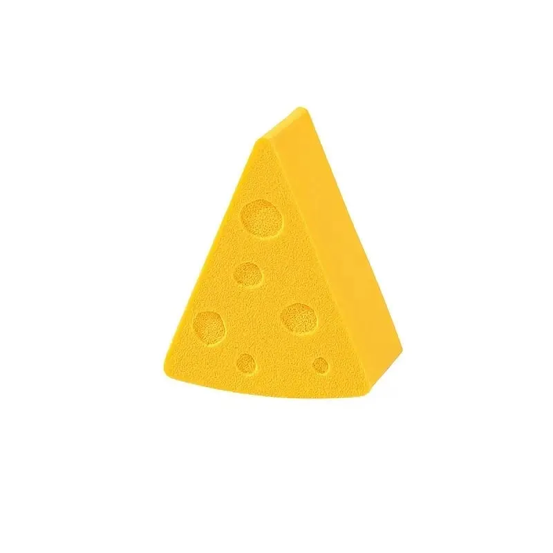 Mini Makeup Sponge Puff Cute Cheese Shaped Triangle Soft Portable Wet And Dry Use Disposable Beauty Egg Face Foundation Powder Makeup Cream