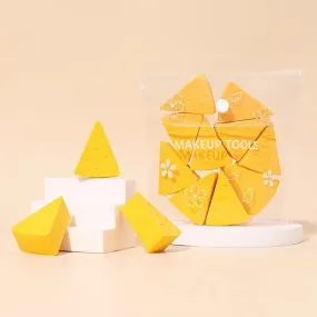 Mini Makeup Sponge Puff Cute Cheese Shaped Triangle Soft Portable Wet And Dry Use Disposable Beauty Egg Face Foundation Powder Makeup Cream