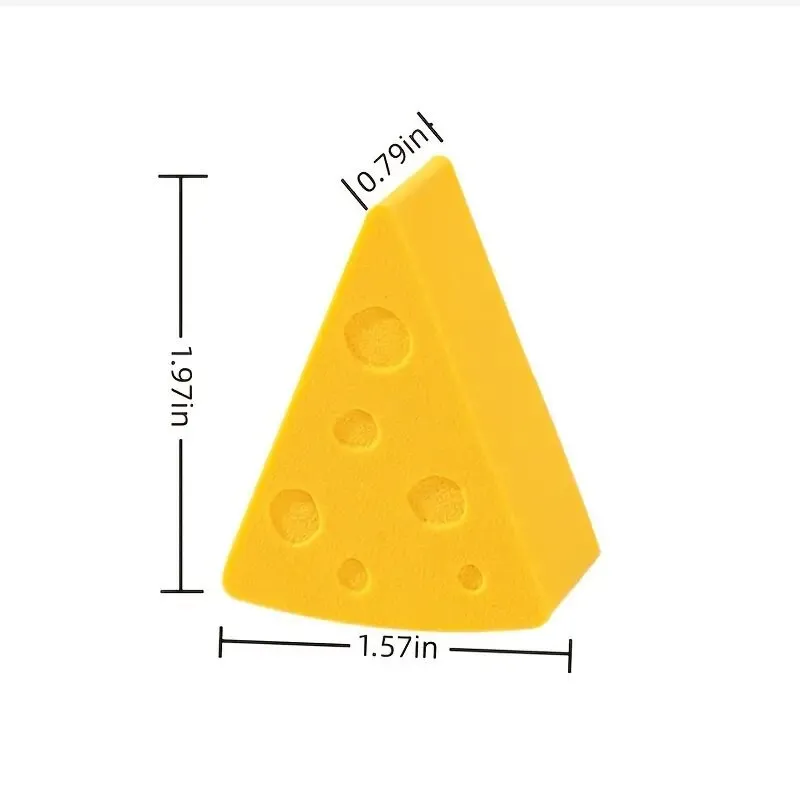 Mini Makeup Sponge Puff Cute Cheese Shaped Triangle Soft Portable Wet And Dry Use Disposable Beauty Egg Face Foundation Powder Makeup Cream