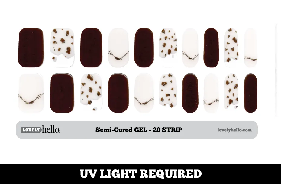 Mocha Latte Glam Nail Wraps