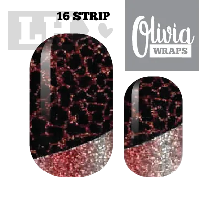 Modern Leopard Glam Nail Wraps