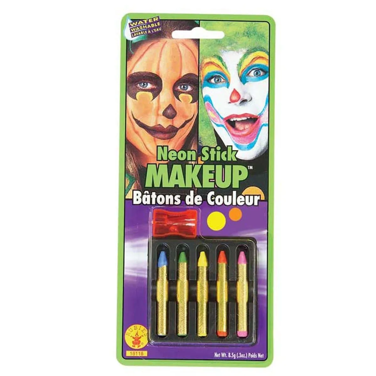 Neon color makeup sticks, 5 per package