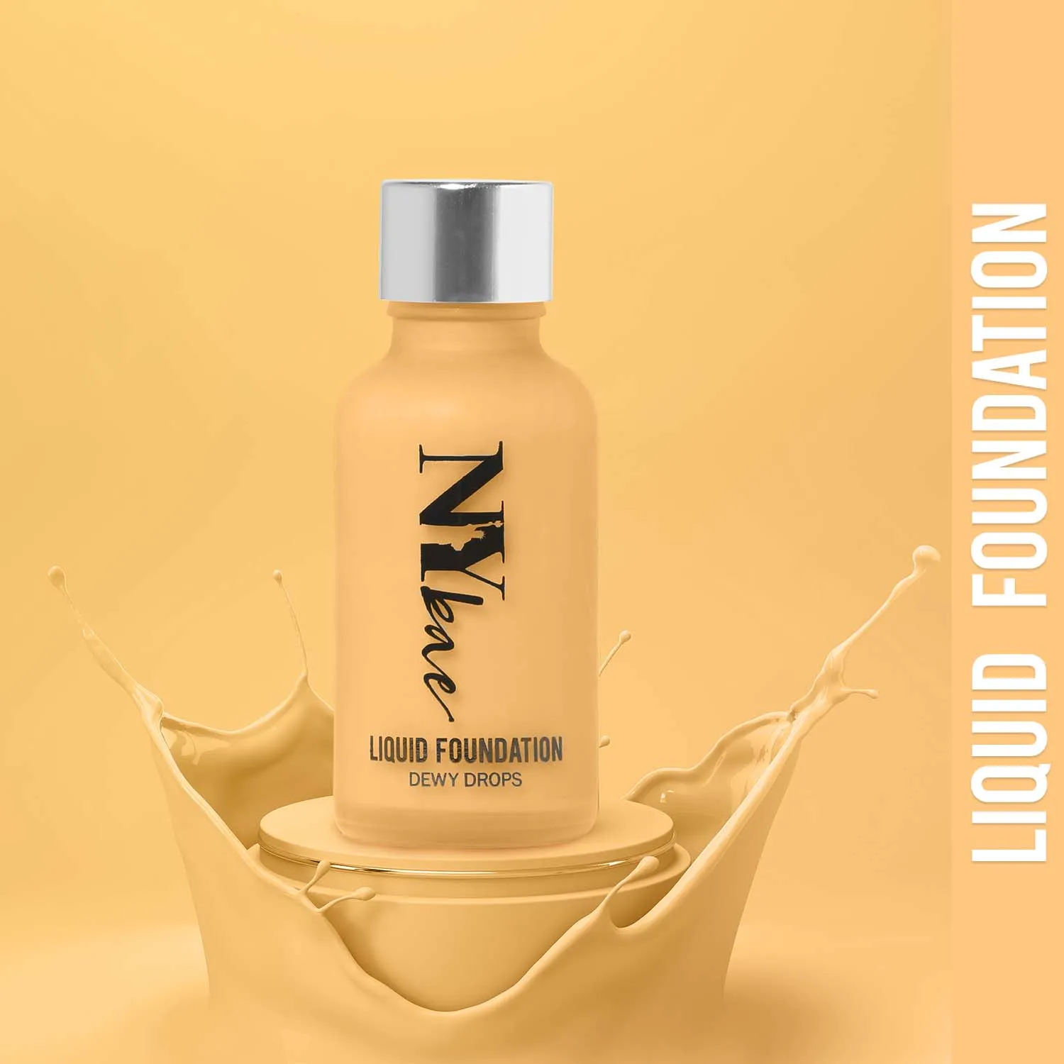 NY Bae Dewy Drops Liquid Foundation | Natural | Full Coverage | Smooth & Light | Easily Blendable | Dusky Skin Tone | Cool Undertone - Espresso 7 (30 ml) 