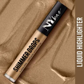 NY Bae Shimmer Drops Liquid Highlighter - Gold Glam 03 (3 ml) | Gold | Rich Colour | Super Blendable | Multipurpose | Travel Friendly