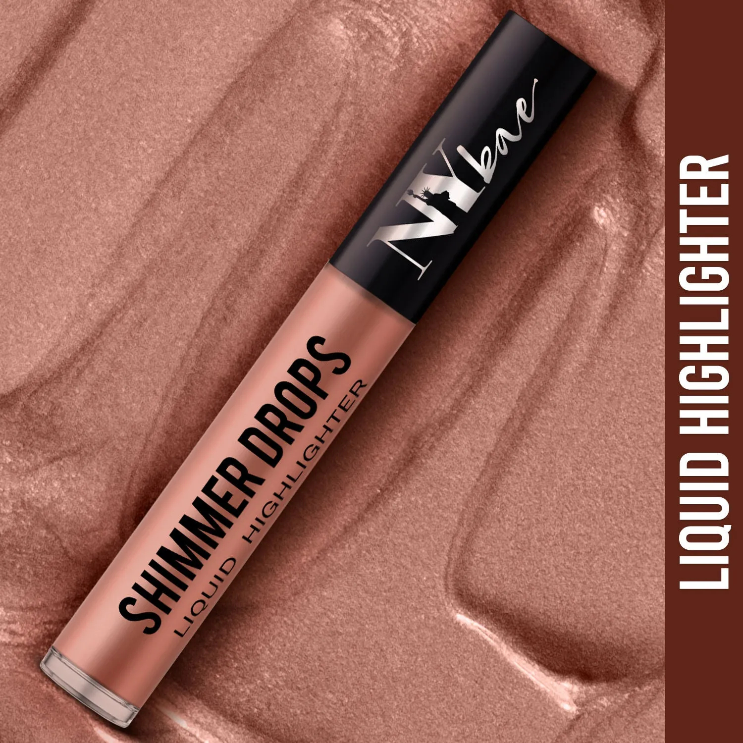 NY Bae Shimmer Drops Liquid Highlighter - Pearly Pink 04 (3 ml) | Pink | Rich Colour | Super Blendable | Multipurpose | Travel Friendly